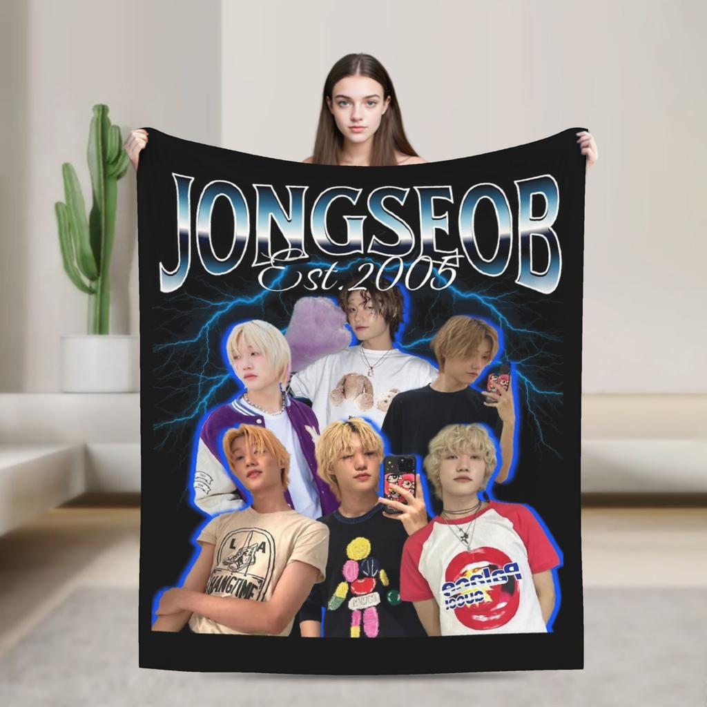 P1Harmony Cartoon Members Kpop Collage Blanket Flannel All Season  Breathable Warm Throw Blankets for Sofa Couch Rug Piece