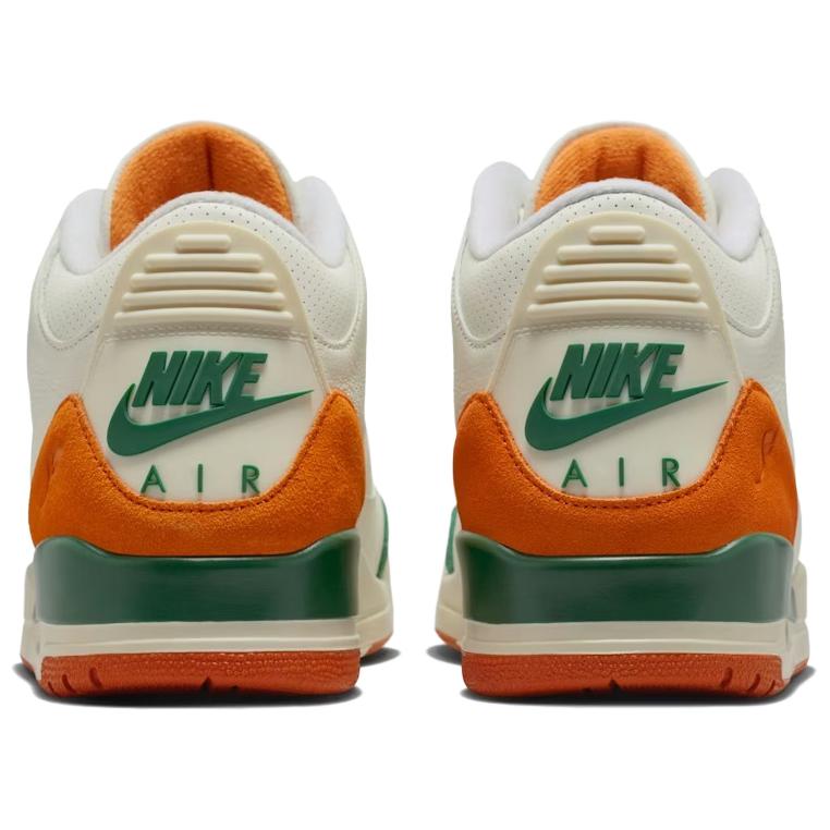 Solefly x Jordan Air Jordan 3 Antiscivolo Resistenti all'Abrasione Scarpe da Basket Mid-top Unisex Bianco Verde IF4491-100