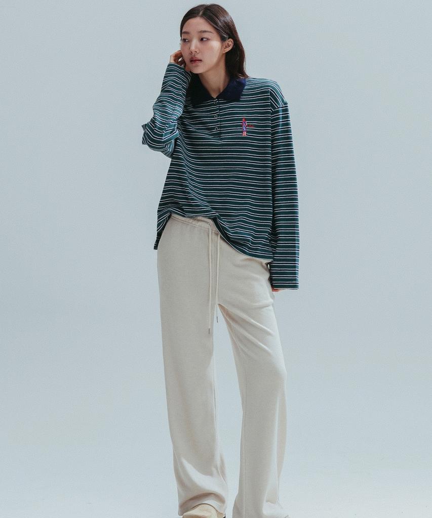 ANNEHEARTS Soft Knit Wide Easy Pants_Oatmeal