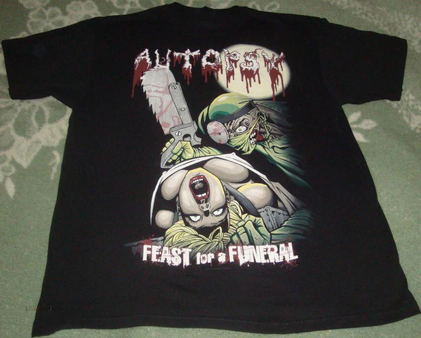 Autopsy Band Feast For A Funeral Черная футболка с коротким рукавом для мужчин S-5XL Унисекс футболка L