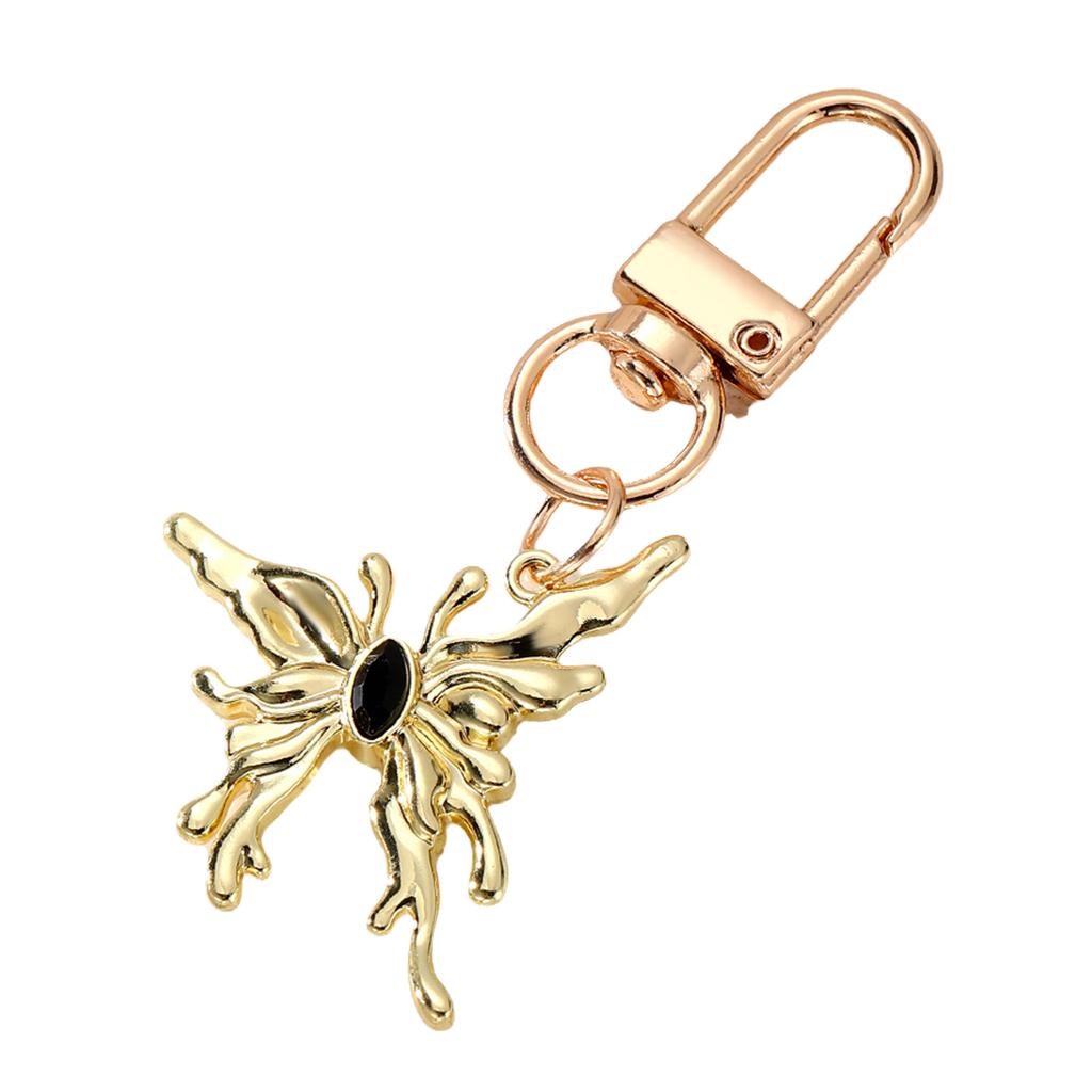 Elegant Resin Butterfly Keychain Alloy Key Holder Unique Keyring Bag Pendant Fashion Accessory for Women and Girls