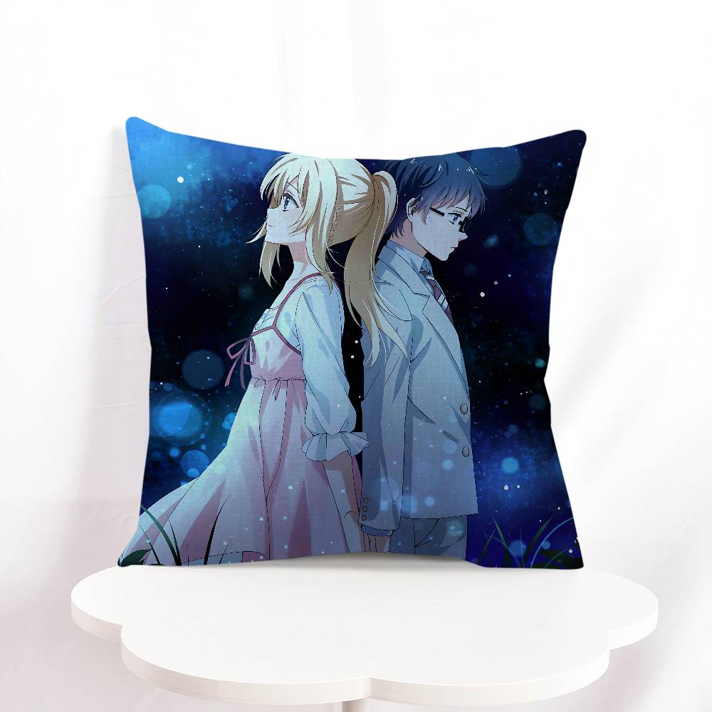 Anime Y-Your L-Lie In A-April Kissenbezug 30x50 Polyester Sofakissen Dekorative Zierkissen Heimdekoration Kissenbezug