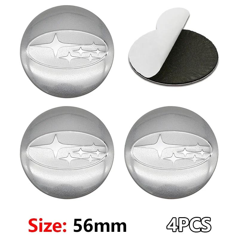 4PCS 56 60mm Car hub cover Wheel Center Stickers Hub Decals for Subaru WRX BRZ DRL XV STI Outback Legacy Forester Impreza Tribec X5