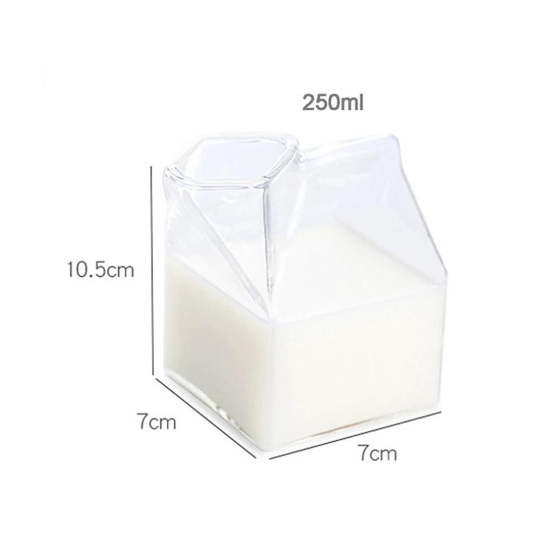 

Термостойкая чашка для молока, пригодная для использования в микроволновой печи, бытовая, из боросиликатного стекла, кофейная чашка для кухни, креативная чашка для завтрака, напитка, воды, новая 250ml