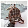 New Cartoon Plaid Backpack 2025 Korean Version Retro Premium Versatile Handbag Exquisite Women's Backpack