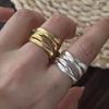 Punk Gold  Color Rings For Women Men Couple Minimalist Handmade Simple Interware Ring Party Jewelry Gifts