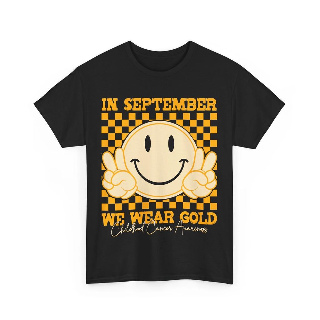 In September We Wear Gold Childhood Cancer Awareness T-Shirt