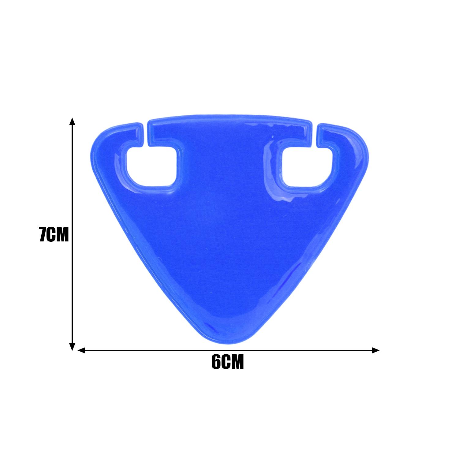 

High Visibility Bike Reflector Triangle Safety Warning Tag Night Riding TPU Waterproof Bicycle Mountain Bike Reflective Pendant 1pcs Blue