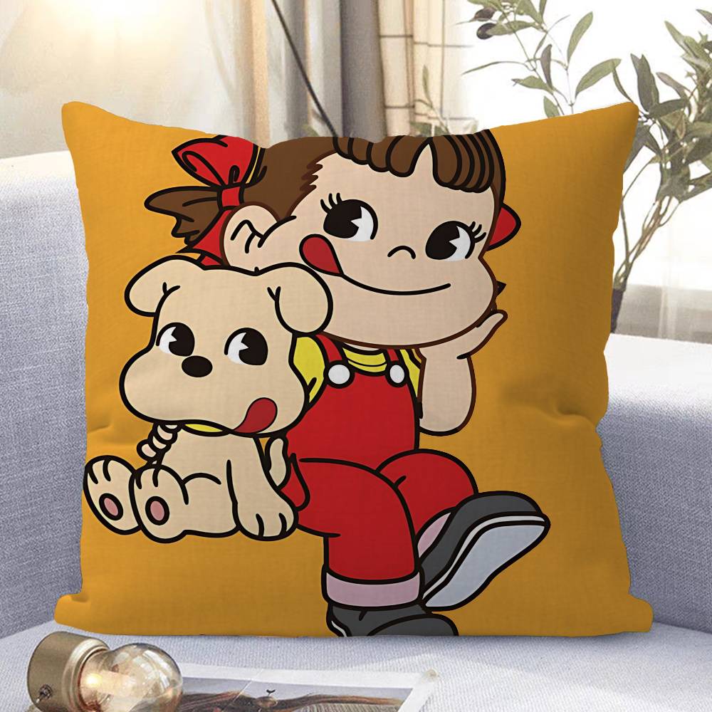 SÖT M-Milky P-Peko-chan Kontors Kudde Kuddfodral Bil Kuddfodral 45X45CM Ländryggskudde Soffa Kuddfodral