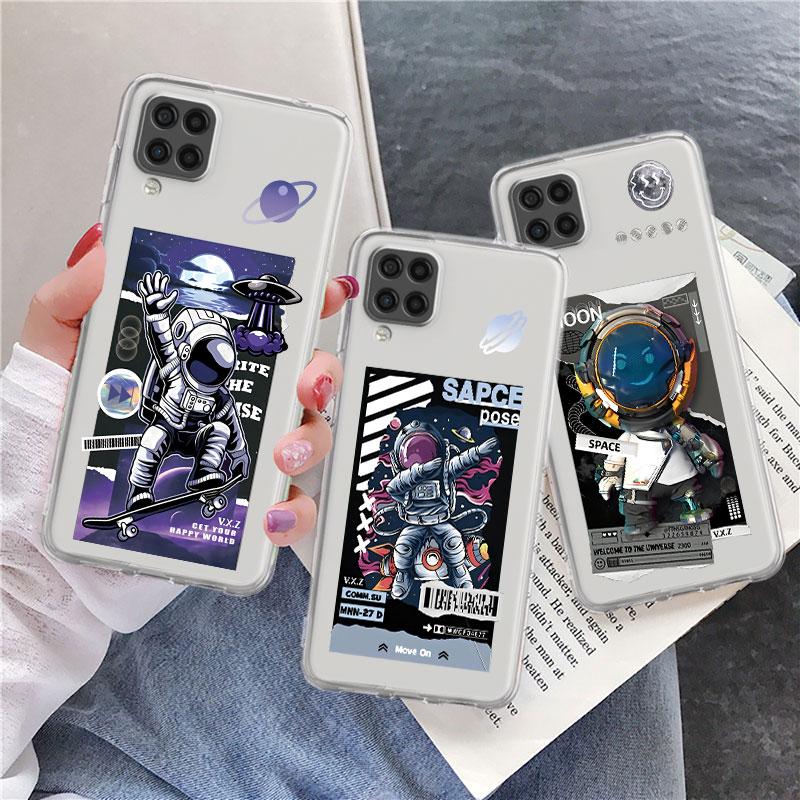 

Cute Astronaut Planet Clear Case For Samsung Galaxy A52 A12 A51 A32 A21s A71 A32 A22 50 A70 A31 A72 5G Phone Cover Samsung A71 5G