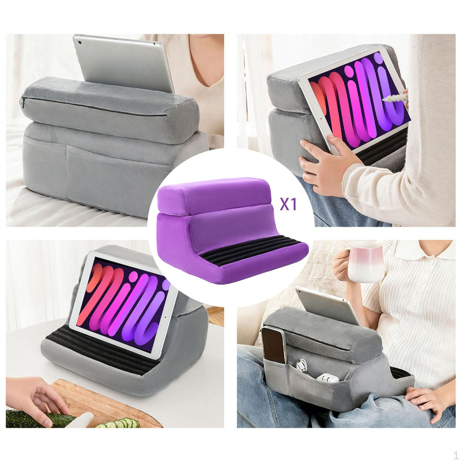 

Phone Foldable Lap Cushion Holder Dock with Removable Cover Soft Pad Pillow Accessories Фіолетовий