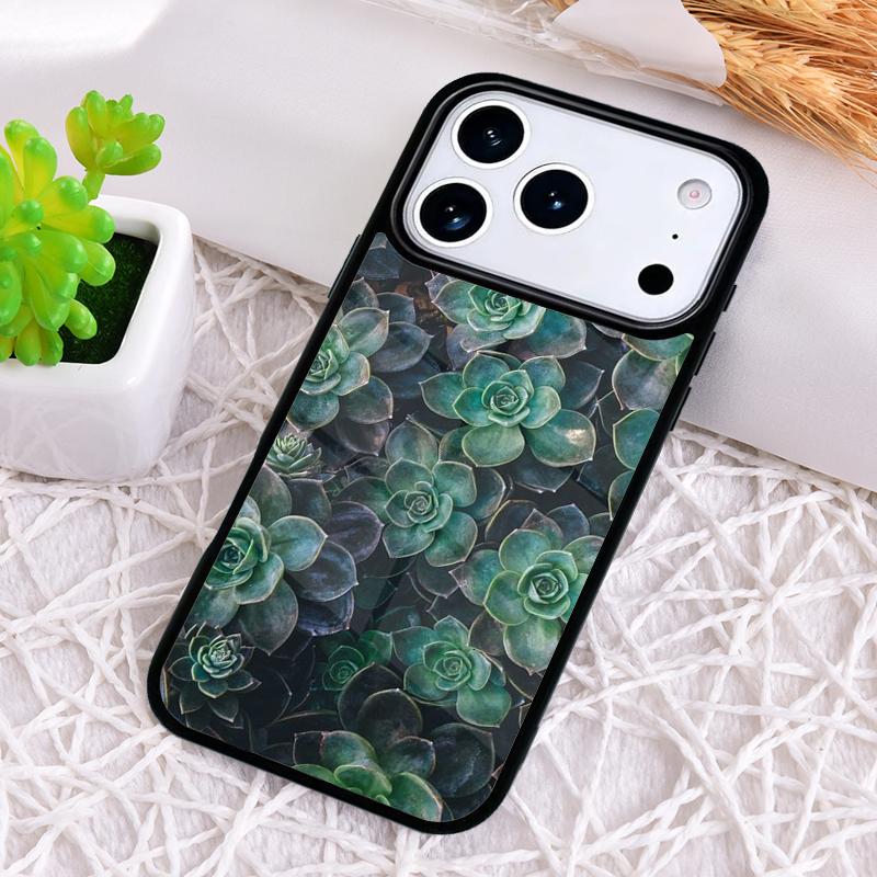 Cactus Plants Succulents Soft Phone Case for iPhone 17 Air 16 15 11 12 14 13 Pro Max Shockproof Cover