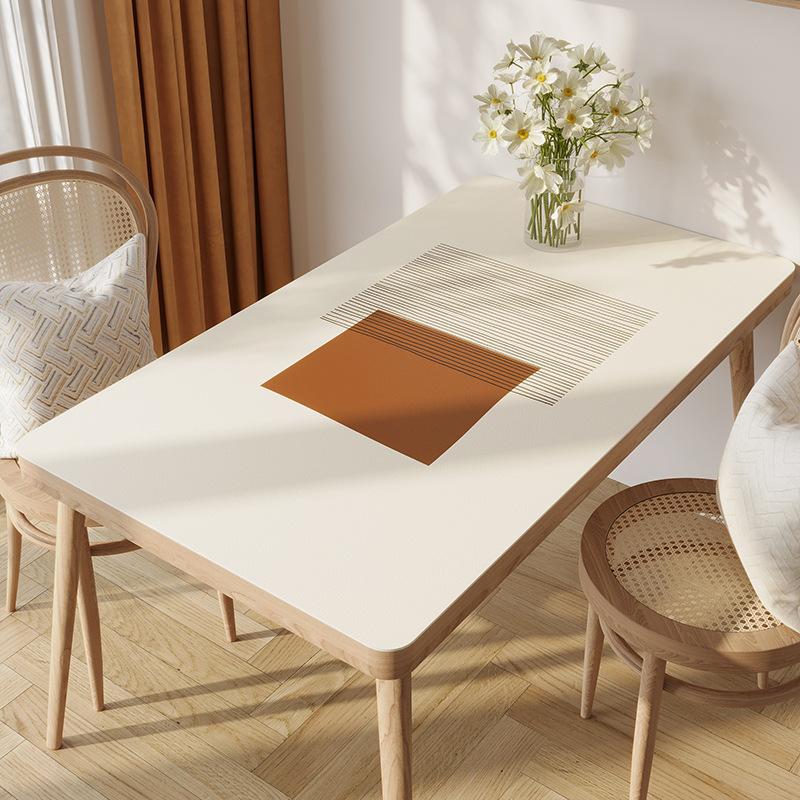 

Сучасна проста ПВХ водонепроникна, маслостійка та антиопікова скатертина для столу, що не потребує догляду, шкіряна скатертина, мат для обіднього столу, мат для журнального столика 50*80cm