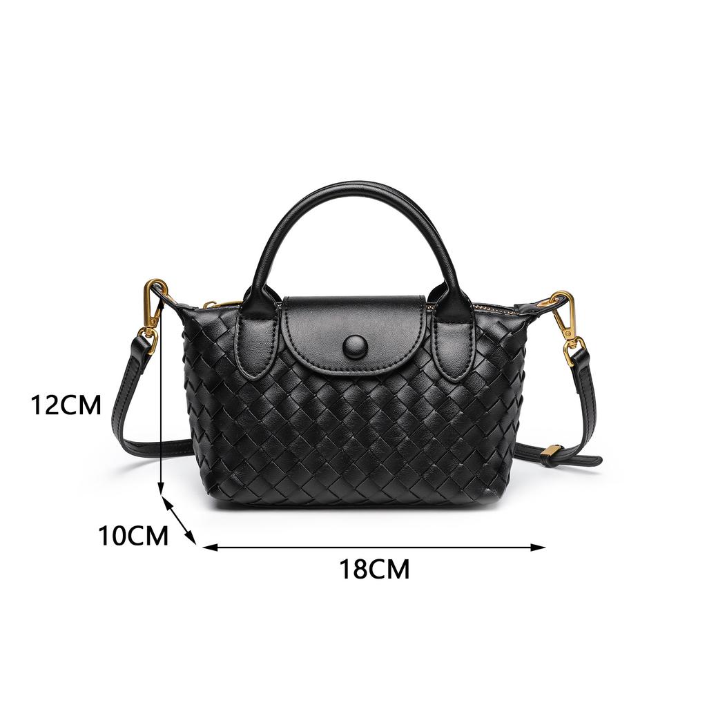 Hot-selling New Hand-woven Longxiang Bag Shoulder Dumpling Bag Commuter Light Luxury Handbag