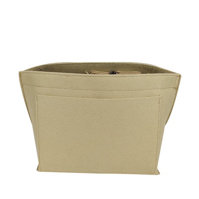 Large Capacity Thickened Felt Cosmetic Bag with Compartments - Customizable Medium Size Dumpling Bag