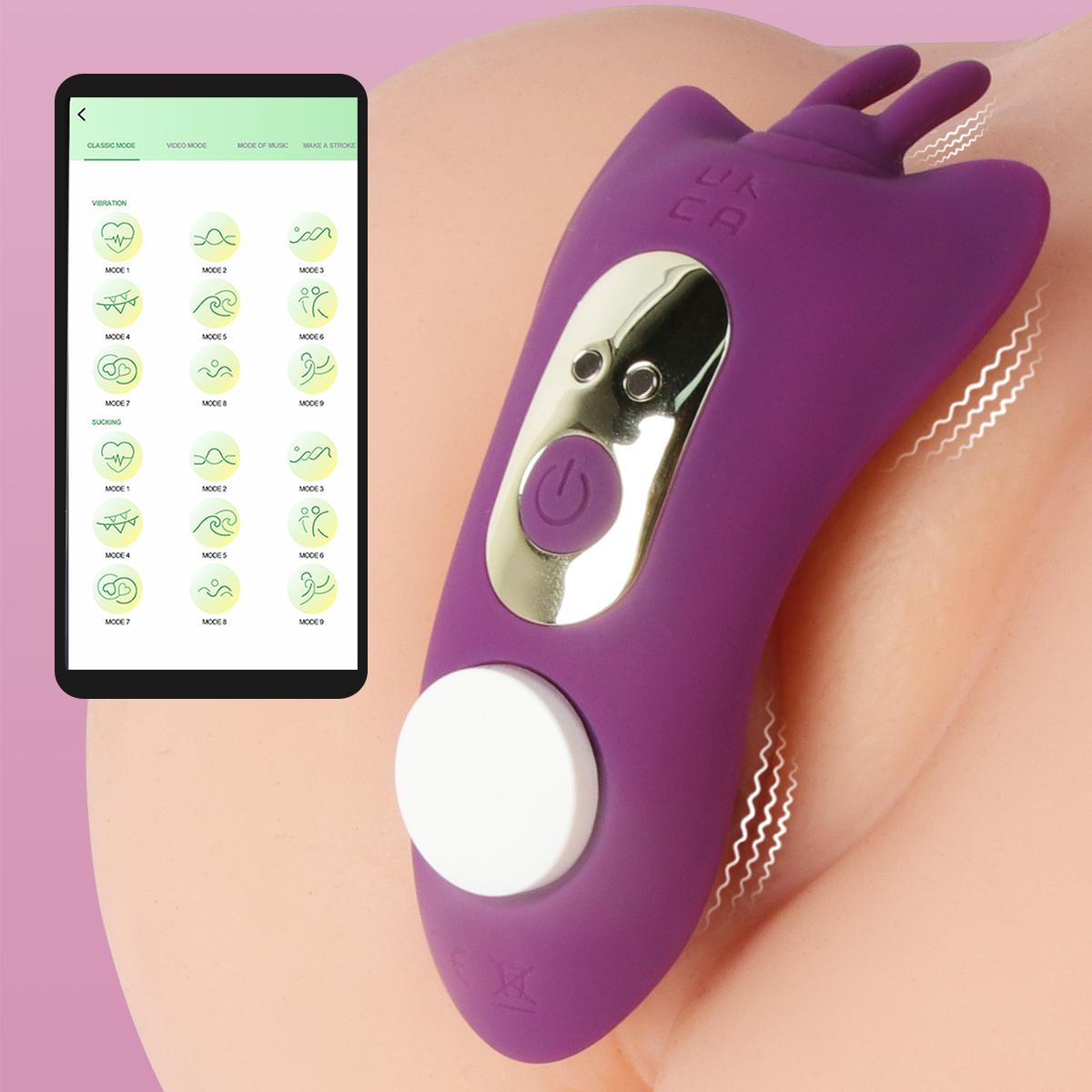 Mini vibrateur papillon portable, application de Massage, stimulateur Vaginal puissant, Masturbation clitoridienne, 10 Modes de Vibration, jouets sexuels pour femmes
