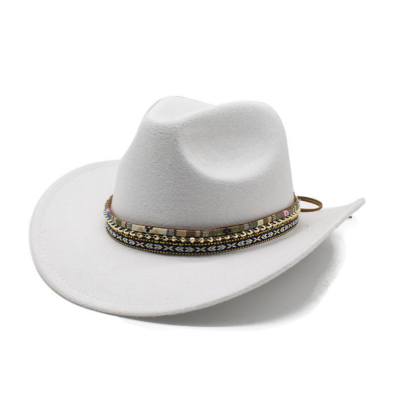 Western Cowboy Jazz Hat Season British Retro Top Hat Wool Hat