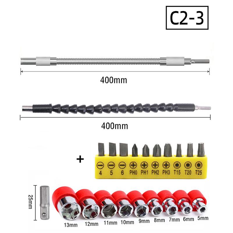 105 Degree Angle Socket Adapter 1/4 inch Extension Hex Drill Bit Adjustable Screwdriver Holder Slotted Phillips Power Hand Tools
