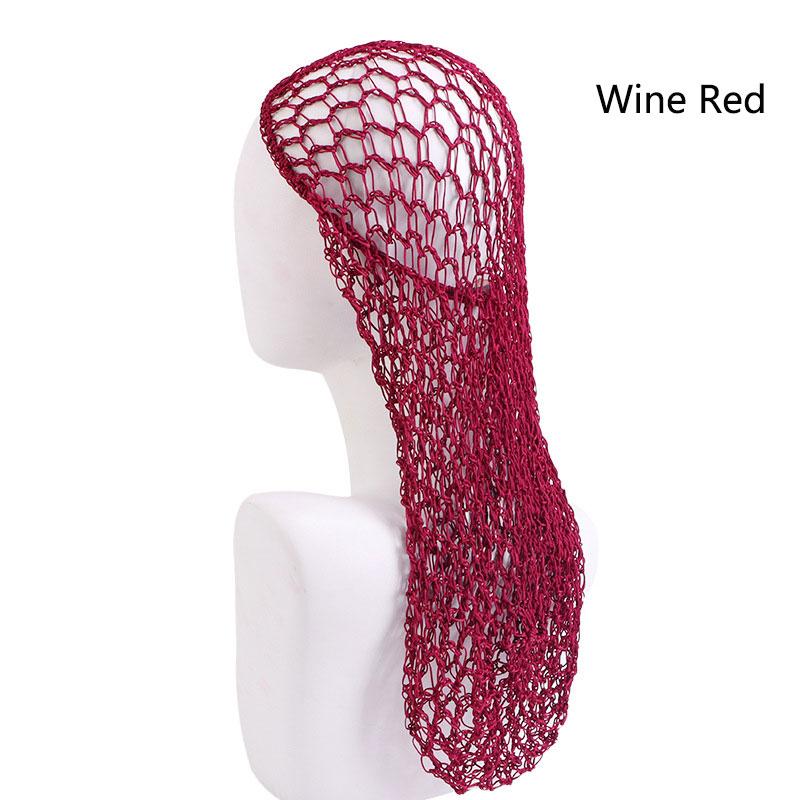 Women Hand Crochet Hair Woven Hair Net Hair Cap Night Sleep Cap Wig Protective
