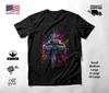 Sports Car Neon Graphic T-Shirt Black Unisex S-2XL