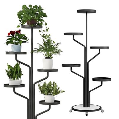 Metal Plant Stand Black 135 Cm [Kwietnik8]