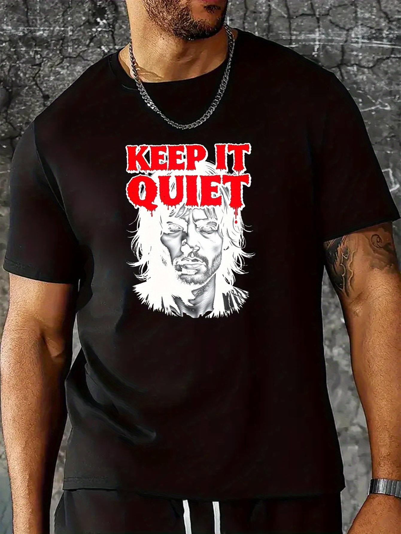 Keep It Quiet Graphic T-shirt - Cotton Blend M