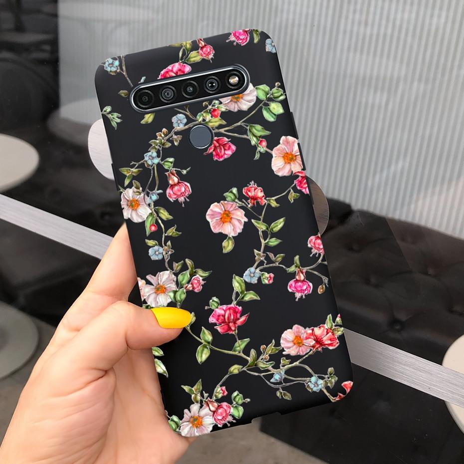 

For LG K61 2020 Phone Case Cute Love-heart Butterfly Pattern Soft Silicone Cases For LG K61 K 61 LM-Q630 LG K61