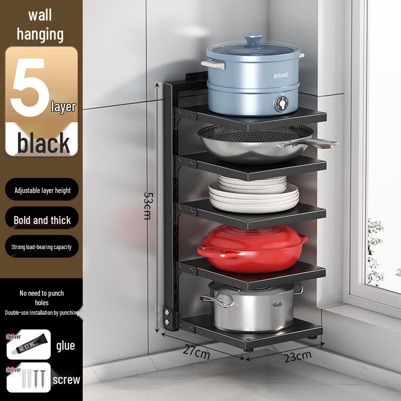 Multi-Layer Kitchen Pot Rack: Floor-Standing, Under-Sink Cookware & Storage Solution