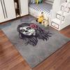 Day of the Dead Girl with Rose Motif Non-slip rug suitable for living room and bedroom sofas.