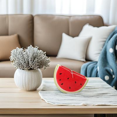 Watermelon Shaped Holder Ceramic Incense Burner Bracket Ash Catcher for Bedroom Living Room Balcony Table Indoor