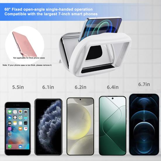 Uchwyt na telefon pod prysznic Wodoodporny Montowany na ścianie Lusterko łazienkowe Uchwyt na telefon Obrót o 360 stopni i Regulowane ramię Etui na telefon z ekranem dotykowym