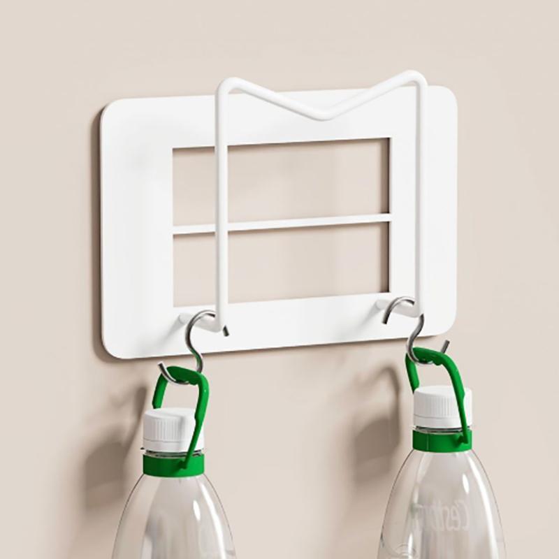 Suporte Versátil de Parede para Roteador e Set-Top Box - Prateleira de Armazenamento Multiuso Sem Furos com Ganchos Práticos