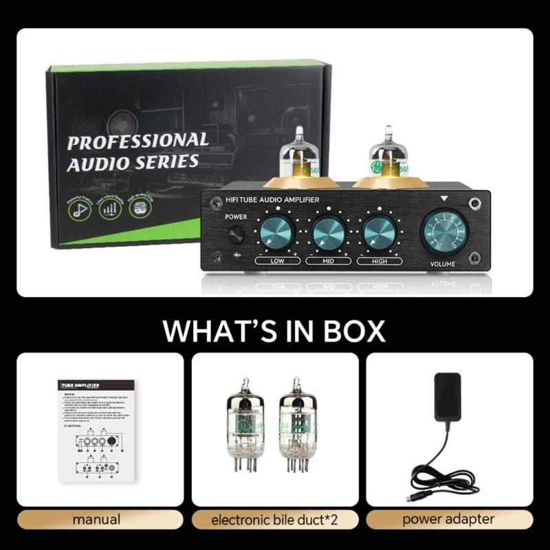 HiFi Sound Preamplifier Vacuum Tube Amplifiers Buffers Treble Bass Adjustment Preamp Sound Amplifiers Bile Tube Preamp