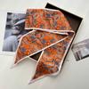 Printed Skinny Scarf For Women Luxury Hair Band Soft Stain Silk Ribbon Fashion Tie Neck Bag Design Wrist Belt For Daily Wear
