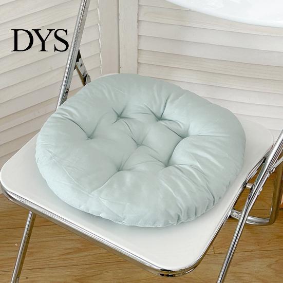 Comfortable Polyester Fiber Seat Mat Chair Cushion with Straps, Square Round Soft Pad, Solid Color Pad for Household Chairs Non-slip Office