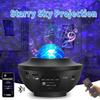 Bluetooth Music Remote-Controlled Ripple Starry Sky Projection Lamp for Bedroom Atmosphere Night Light with Full Sky Star Romantic Laser Table Lamp