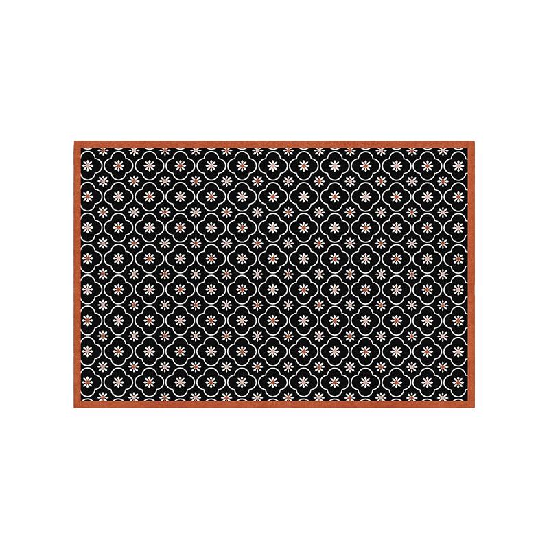 Retro Plaid Living Room Decorative Carpet Antique Sofa Coffee Table Soft Mat Wipeable Bedroom Bedside Plush Rugs Tapis
