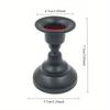 2Pcs Vintage Metal Candlestick Holders Matte Black Taper Candle Stand for Wedding Party Table Decor