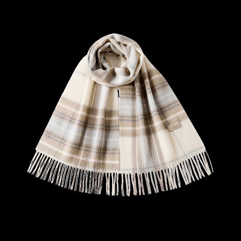 JIUMU Fular și șal de iarnă din lână pură pentru femei