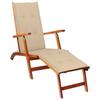 Day and Night - Day and Night Garden Lounger with Footrest and Cushion In Solid Acacia Wood