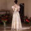 Champagne Evening Dress Skirt Women's Banquet High-end Light Luxury Annual Meeting Host Birthday Bar Mitzvah Princess Style Advanced Sense
