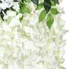 Single Branch Wisteria Wreath 1 Strip/15 Flowers Vine Plants Strips  For Wedding Arches