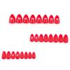 24pcs Simple Red Valentine's Day Wearable Nails Short Nail Art Hot Press On Nails Fake Nails