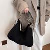 New soft wide shoulder strap flannel fashion shoulder bag