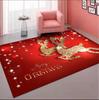 Festive Christmas Theme Carpet Cute Cartoon Pattern NonSlip Soft Floor Mat Suit for Living Room Bedroom Home Decor Party Gift