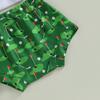 Baby Boys Clothes Suits Letter Print Short Sleeve Crew Neck Romper Golf Print Shorts Headband 3Pcs Set