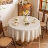 Wipe Cleaning Dining Table Protectors Jacquard Pattern Tassels Accent Sturdy Polyester Home Decoration