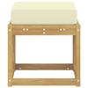 Outdoor Stool Bench White 43 X 43 X 45 Cm Solid Acacia Wood