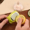 1pc Kitchen Utensils Plastic Handle Stainless Steel Ginger Grater Kitchen Cheese Tool Garlic Press Multifunctional Grater