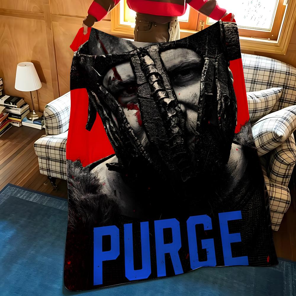 Movie T-The P-Purge Throw Flannel Cozy Print Blanket, Portable, Durable Machine Washable Cute Cool
